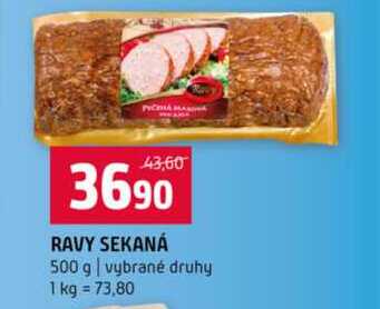 RAVY SEKANÁ 500 g vybrané druhy