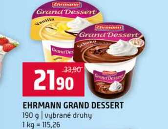 EHRMANN GRAND DESSERT 190 g vybrané druhy