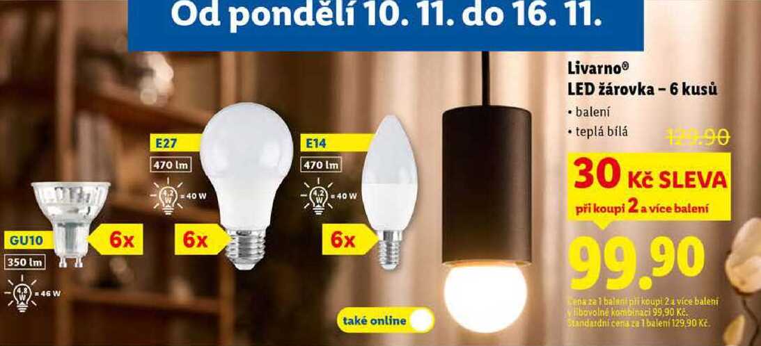 Livarno LED žárovka - 6 kusů