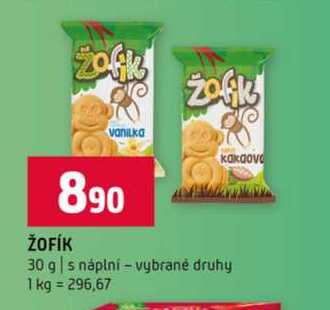 ŽOFÍK 30 g s náplní vybrané druhy