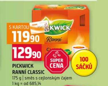 PICKWICK RANNÍ CLASSIC 175 g směs s cejlonským čajem 