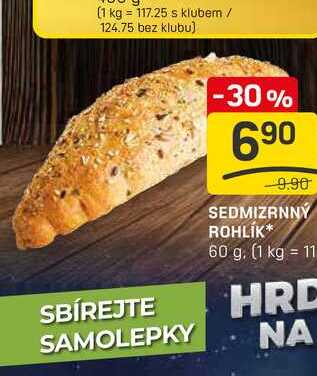 SEDMIZRNNÝ ROHLÍK 60 g