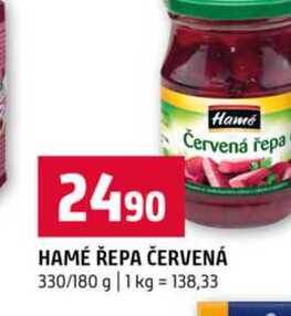HAMÉ ŘEPA ČERVENÁ 330/180 g 