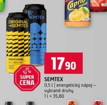 SEMTEX 0,5l energetický nápoj vybrané druhy