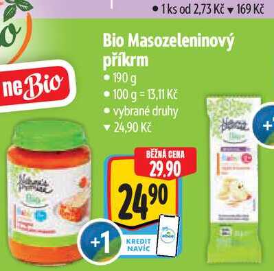   Bio Masozeleninový příkrm 190 g  