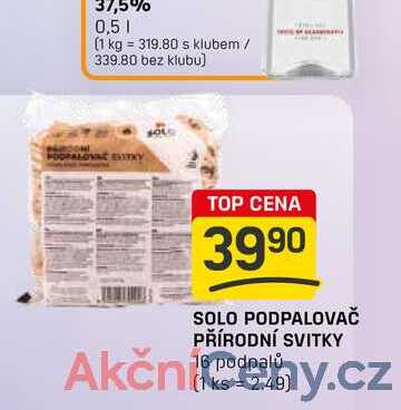 SOLO PODPALOVAČ PŘÍRODNÍ SVITKY