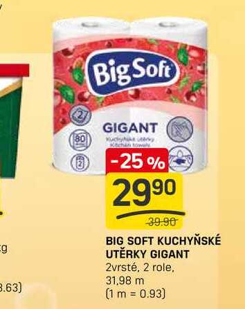 BIG SOFT KUCHYŇSKÉ UTĚRKY GIGANT 2vrsté, 2 role, 31,98 m