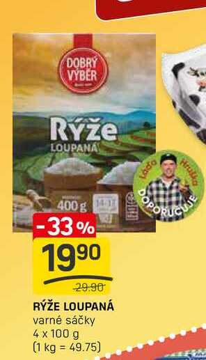 RÝŽE LOUPANÁ varné sáčky 4 x 100 g