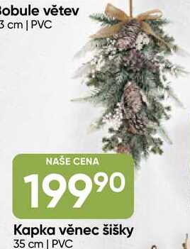 Kapka věnec šišky 35 cm | PVC 