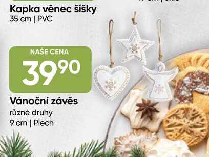 Vánoční závěs různé druhy 9 cm | Plech 