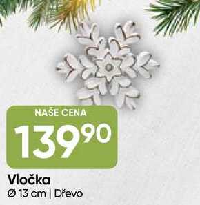 Vločka Ø 13 cm | Dřevo 