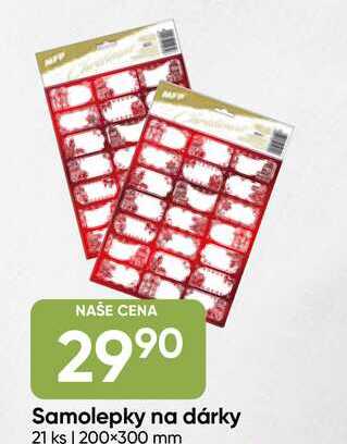 Samolepky na dárky 21 ks | 200x300 mm 