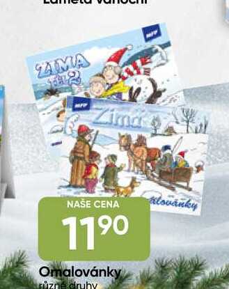 Omalovánky různé druhy 