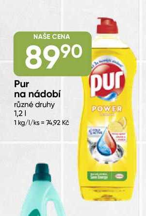 Pur na nádobí různé druhy 1,2l Hruška