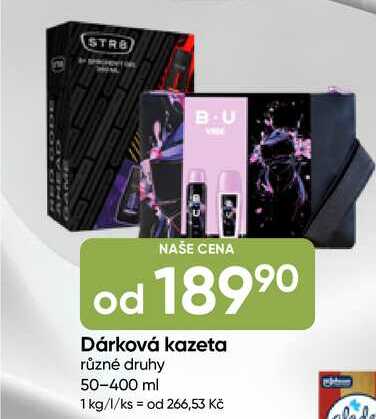 Dárková kazeta různé druhy 50-400 ml