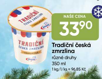 Prima Tradiční česká zmrzlina různé druhy 350 ml