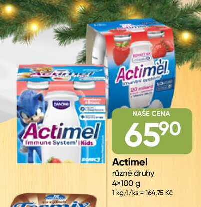 Immune System' Kids Actimel různé druhy 4×100 g