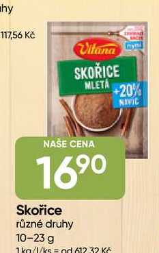 Vitana Skořice různé druhy 10-23 g 1k