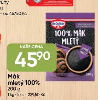 Dr. Oetker Mák mletý 100% 200 g 
