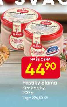 Paštiky Sláma různé druhy 200 g