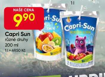 Capri Sun různé druhy 200 ml 