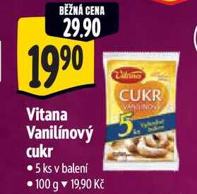 Vitana Vanilínový cukr 5 ks, 100 g