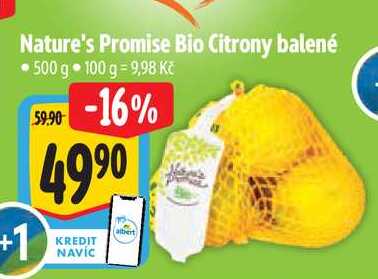 Nature's Promise Bio Citrony balené, 500 g