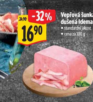 Vepřová šunka dušená Idema, cena za 100 g 