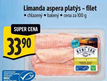 Limanda aspera platýs - filet, cena za 100 g