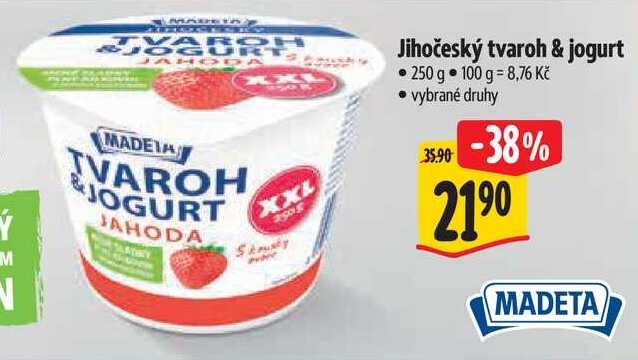 Jihočeský tvaroh & jogurt, 250 g