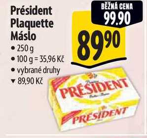 Président Plaquette Máslo, 250 g