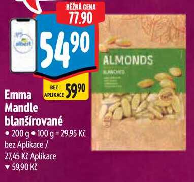 Emma Mandle blanšírované, 200 g 