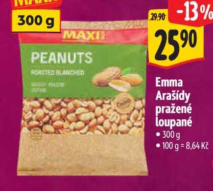 Emma Arašídy pražené loupané, 300 g