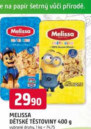 MELISSA DĚTSKÉ TĚSTOVINY 400 g 