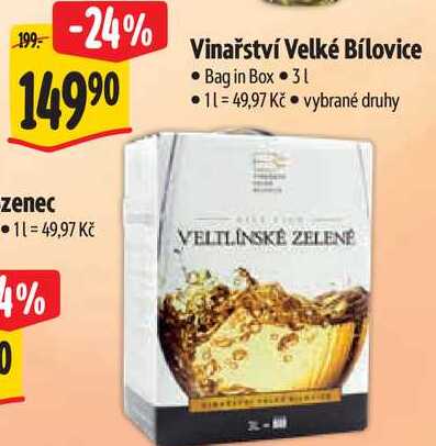 Vinařství Velké Bílovice, 3 l