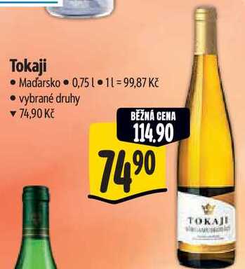 Tokaji, 0,75 l