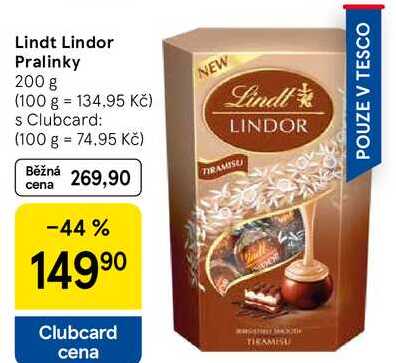 Lindt Lindor Pralinky, 200 g