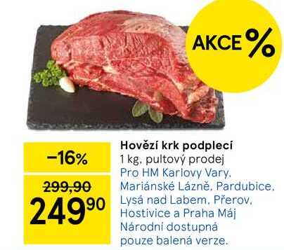Hovězí krk podplecí, 1 kg, pultový prodej 