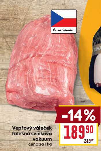 Vepřový váleček falešná svíčková vakuum cena za 1 kg 