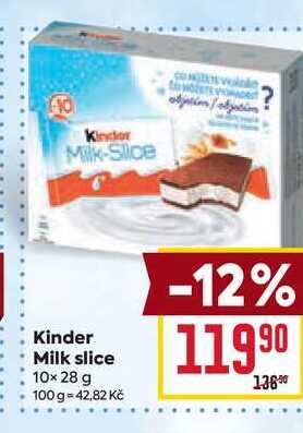 Kinder Milk slice 10x28 g