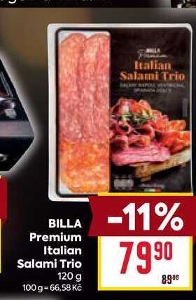 BILLA Premium Italian Salami Trio 120 g