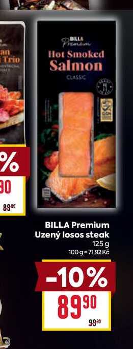 BILLA Premium Uzený losos steak 125 g