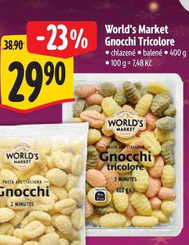 World's Market Gnocchi Tricolore 400 g