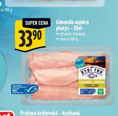   Limanda aspera platys - filet  100 g