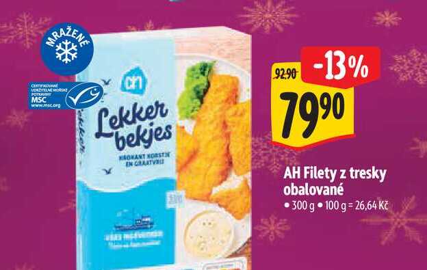 AH Filety z tresky obalované 300 g