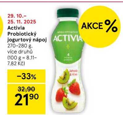 Activia Probiotický jogurtový nápoj, 270-280 g