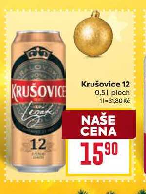 Krušovice 12 0,5 1, plech