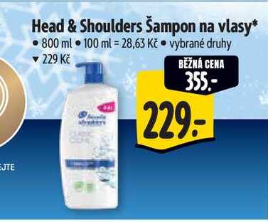 JTE Head & Shoulders Šampon na vlasy, 800 ml