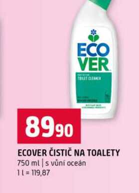 ECOVER ČISTIČ NA TOALETY 750 ml s vůní oceán 