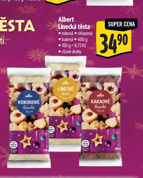 Albert Linecká těsta tuková 400 g